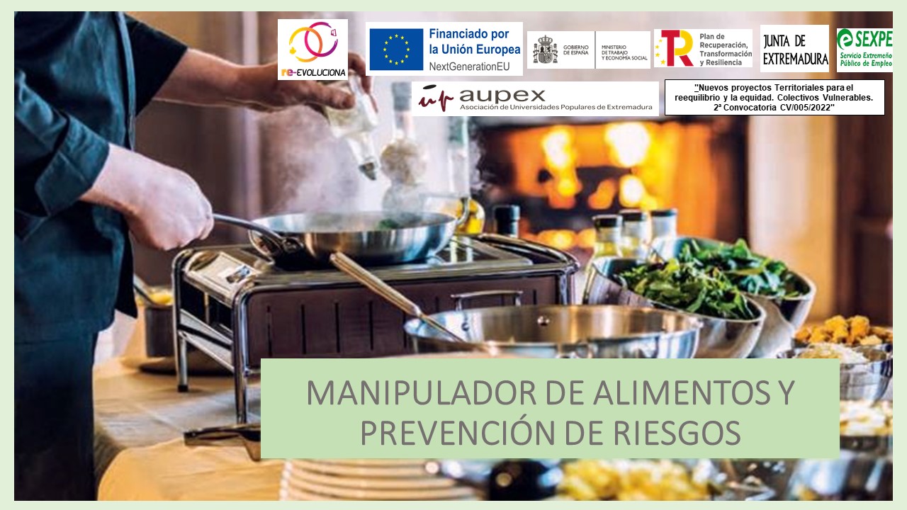 MANIPULADOR DE ALIMENTOS Y PREVENCIÓN DE RIESGOS. PR49/2023